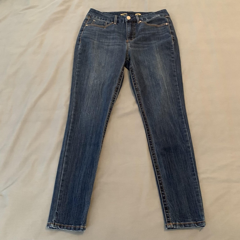 Seven7‎ Jeans Womens 10 Blue Tummyless High Rise Skinny Stretch Denim Shaping